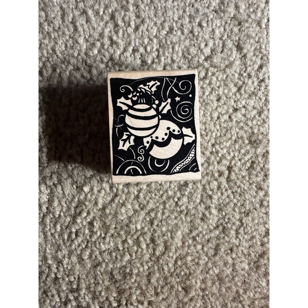 Ornaments Wood Mounted Rubber Stamp
